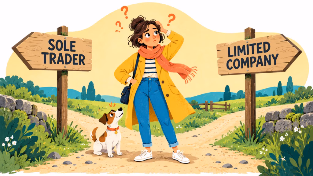 Illustration about Sole trader or limited company: which is right for you
