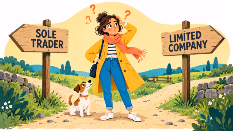 Illustration about Sole trader or limited company: which is right for you