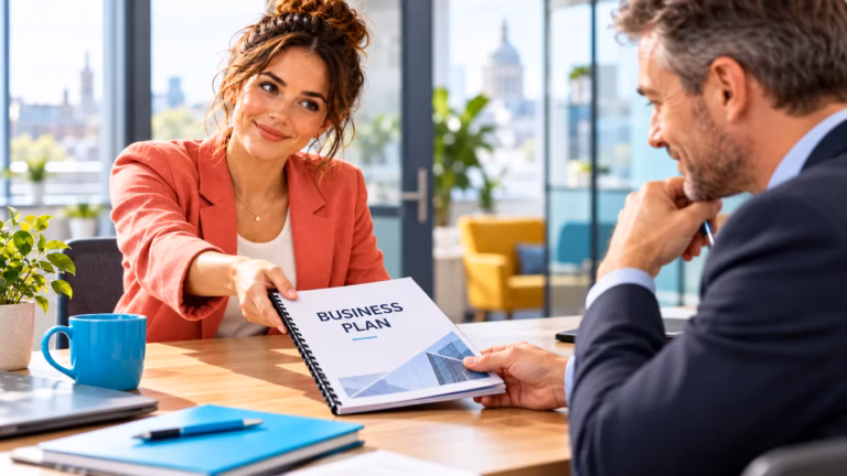 Illustration about Writing a business plan a bank will read